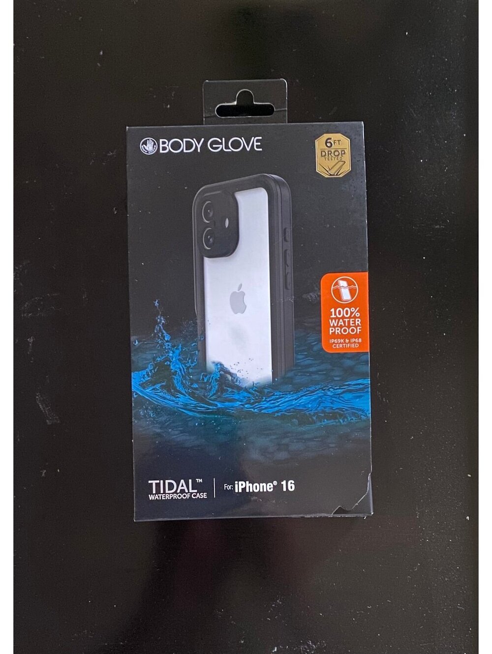Body Glove Tidal Waterproof Case for iPhone 16 Black/Clear